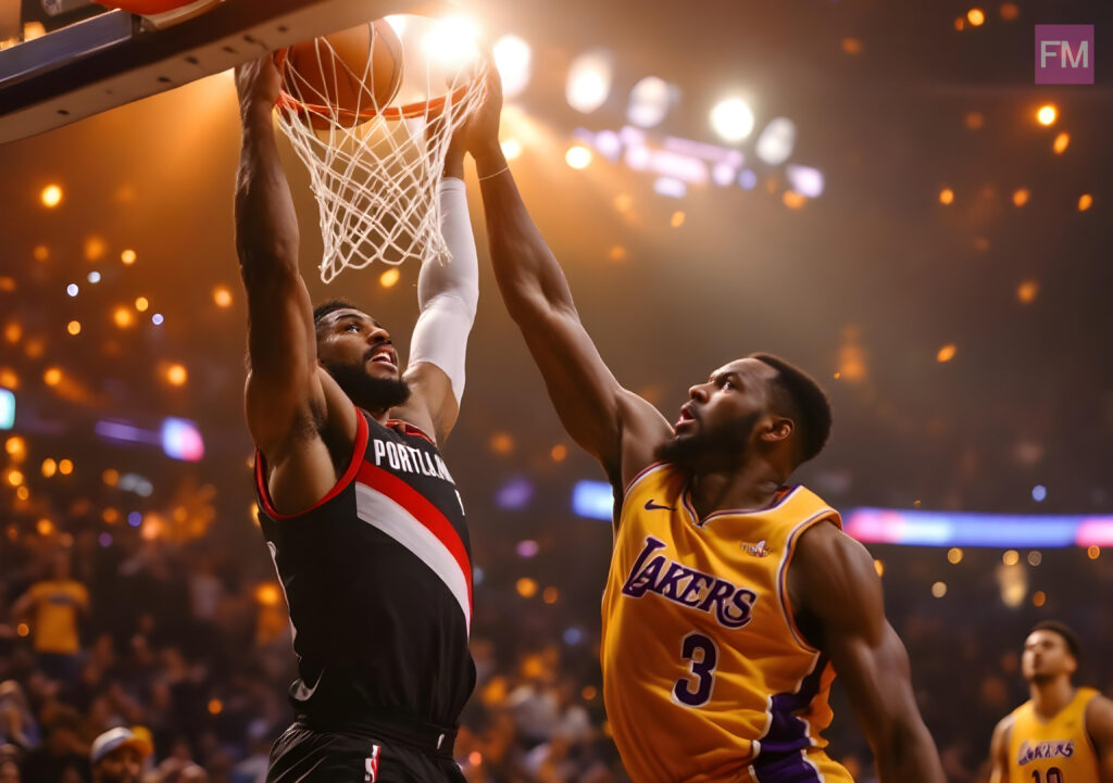 portland trail blazers vs lakers match player stats